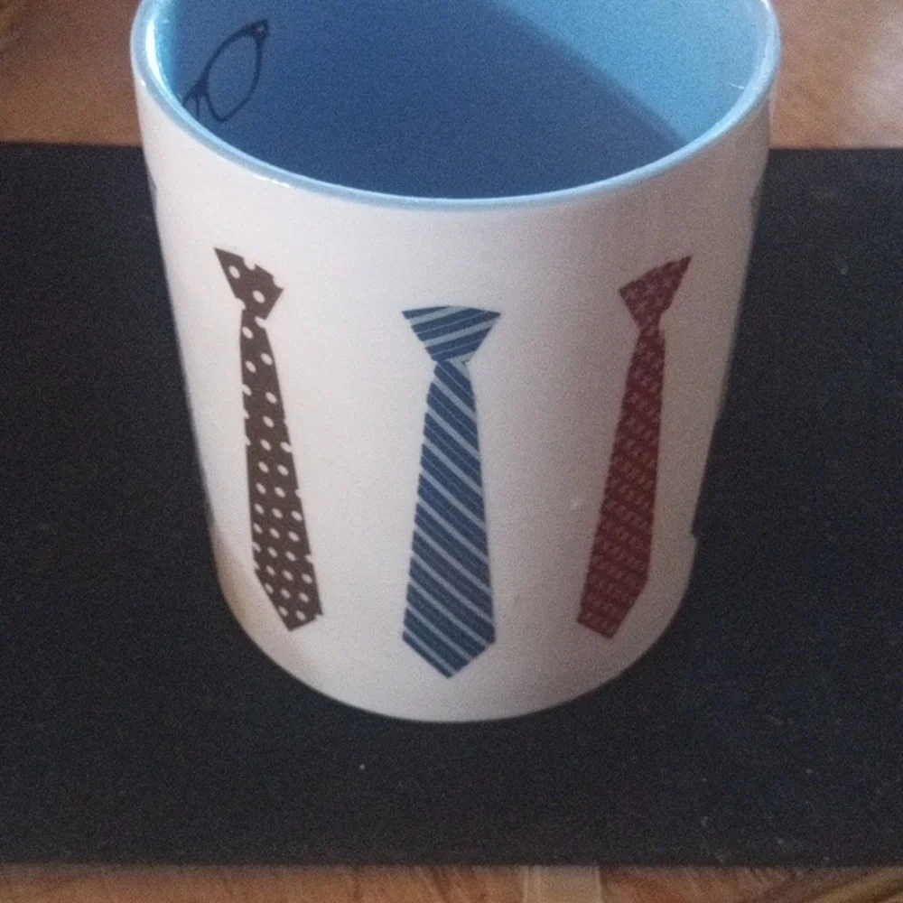 Blue and White Mug with Tie Design (Secret Celebrity)